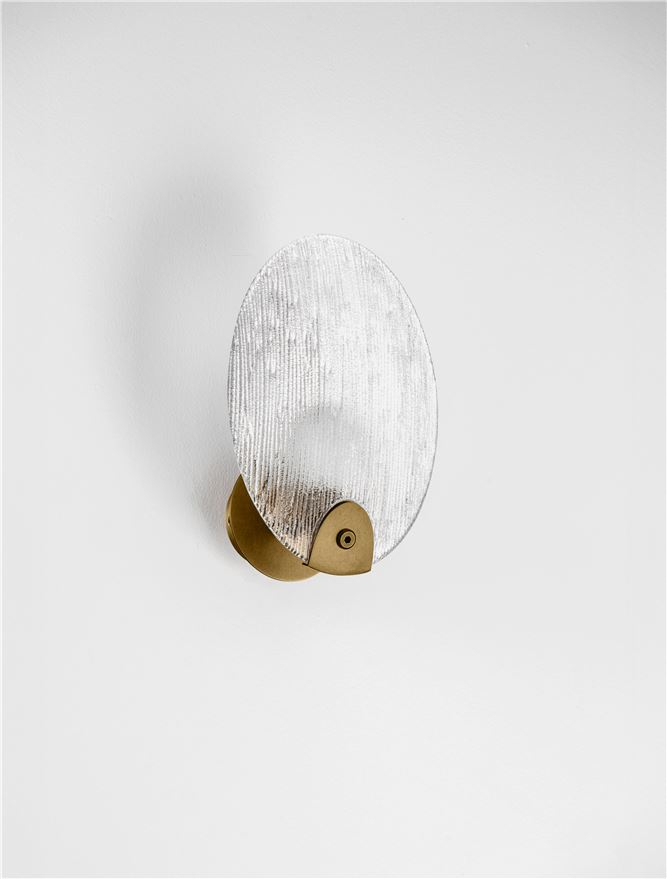 Shelina AP1- Antique Brass Steel & Glass - aplica [4]