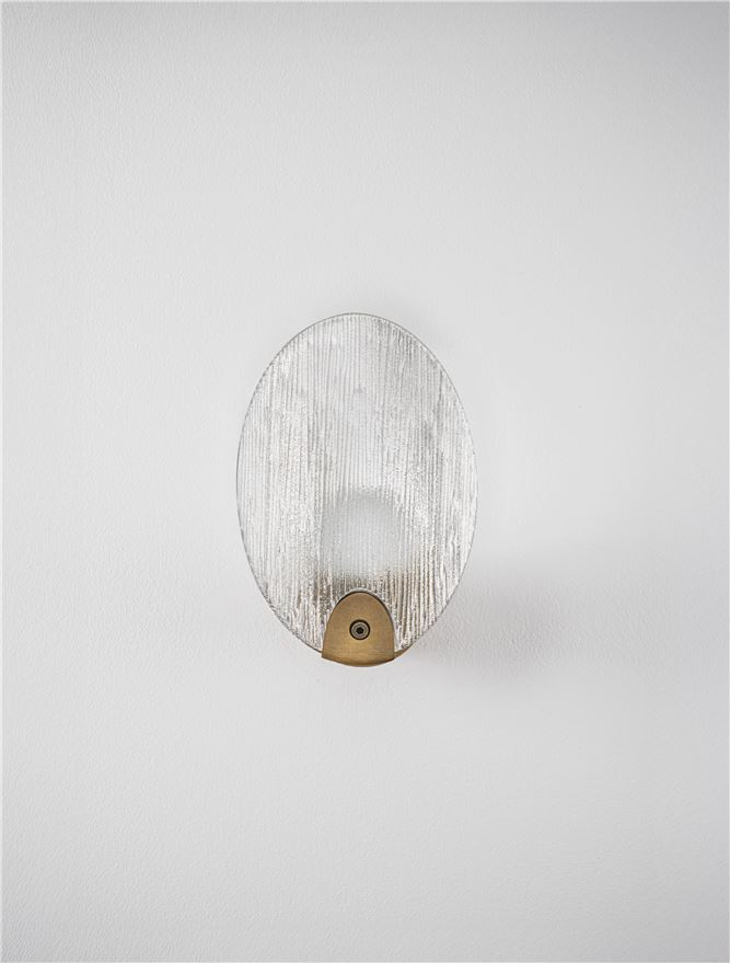 Shelina AP1- Antique Brass Steel & Glass - aplica [6]