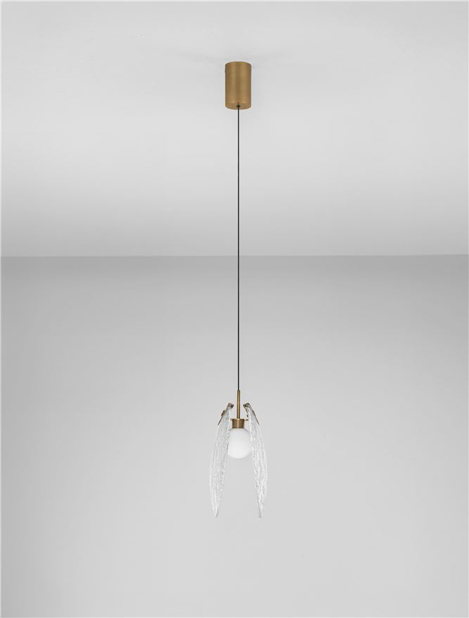 Shelina SP1 SM - Antique Brass Steel & Glass [6]