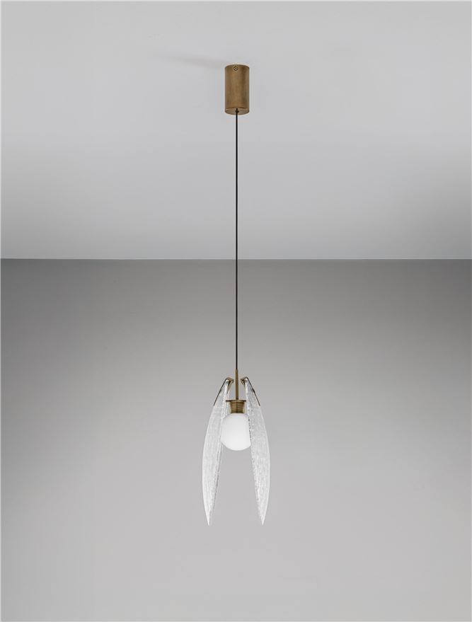 Shelina SP1 M - Antique Brass Steel & Glass [6]