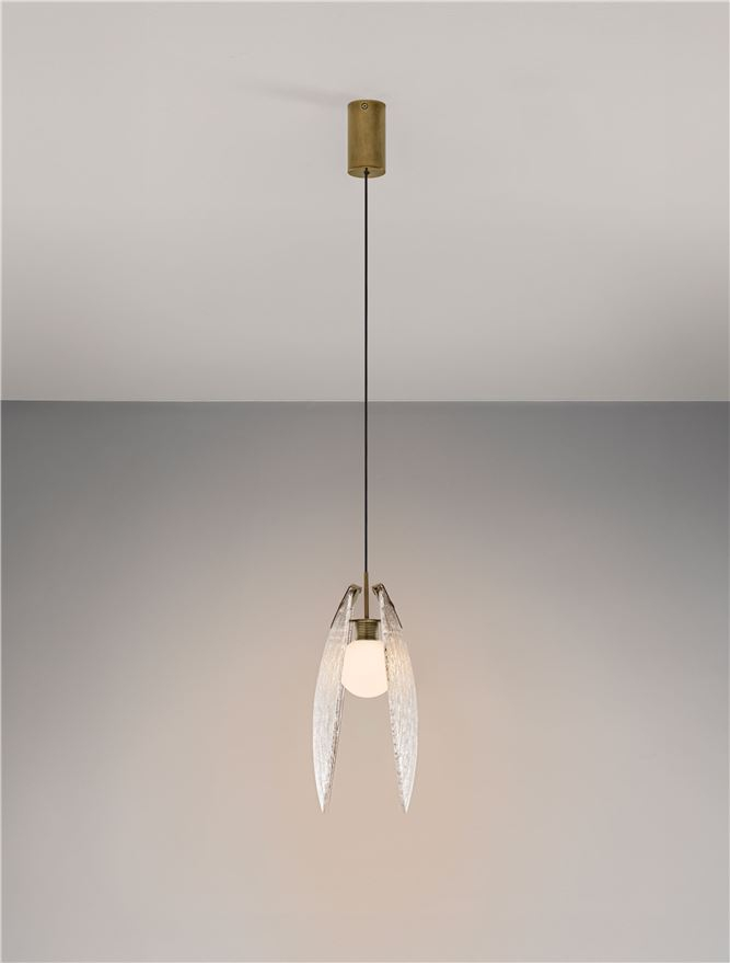 Shelina SP1 M - Antique Brass Steel & Glass [7]