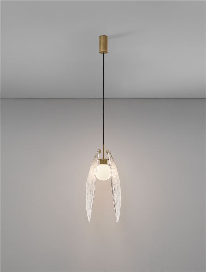 Shelina SP1 B - Antique Brass Steel & Glass [7]