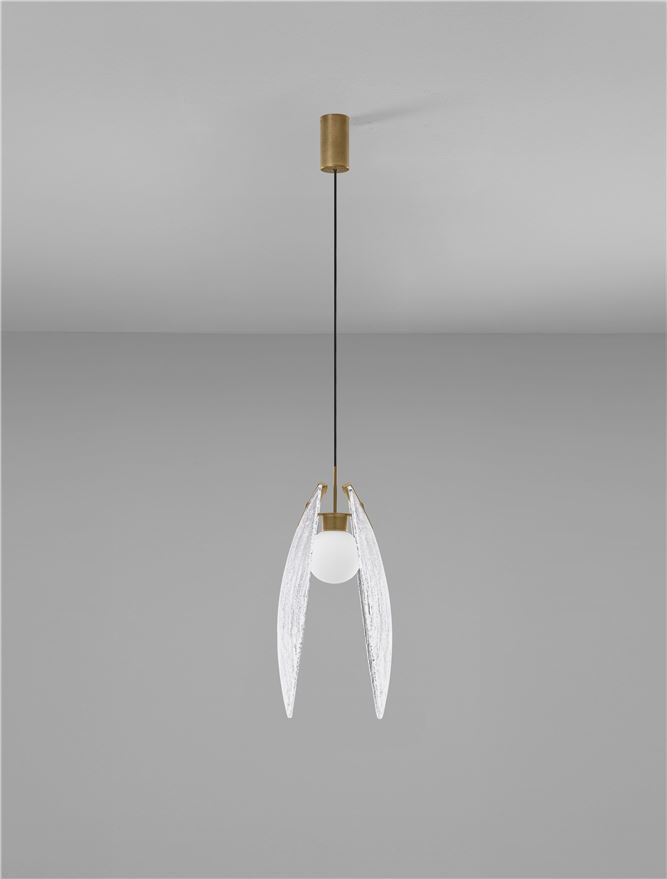 Shelina SP1 B - Antique Brass Steel & Glass [6]