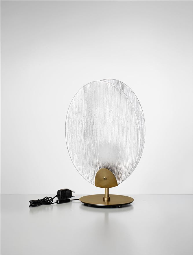 Shelina TL1 - Antique Brass Steel & Glass - veioza [3]