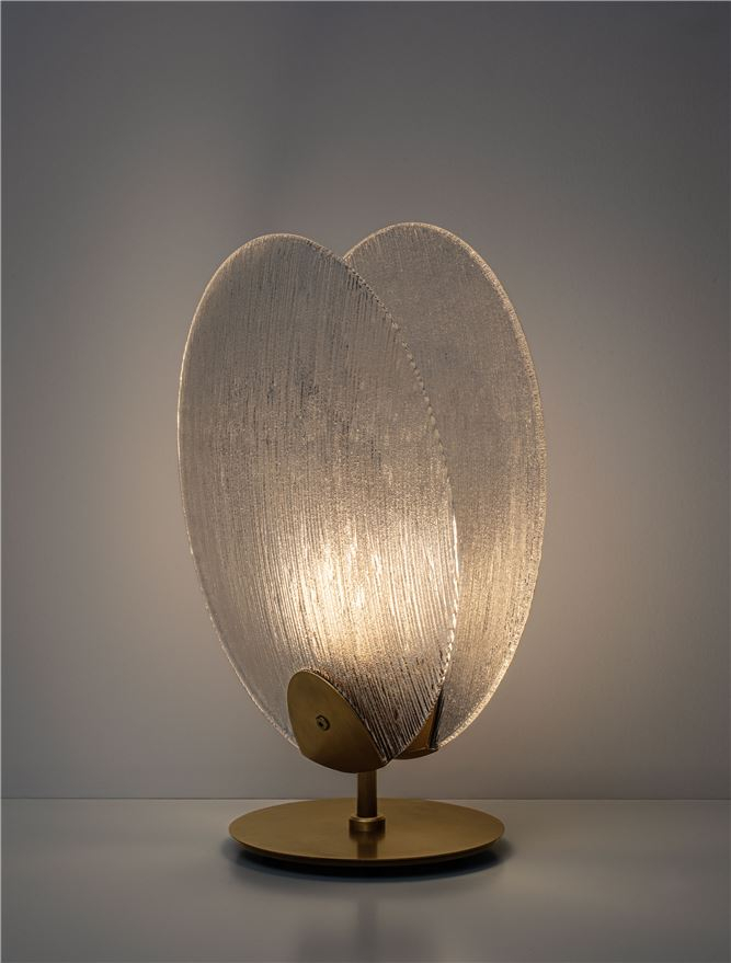 Shelina TL1 - Antique Brass Steel & Glass - veioza [5]