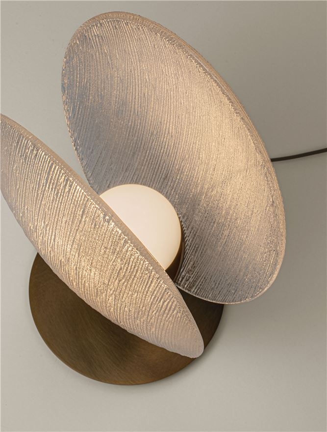 Shelina TL1 - Antique Brass Steel & Glass - veioza [6]