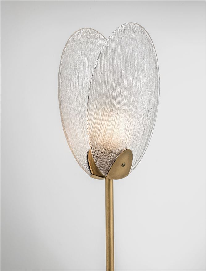 Shelina PT1 - Antique Brass Steel & Glass - lampadar [6]