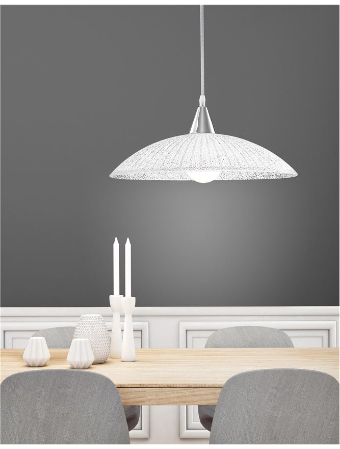 SHELL suspensie SP1 - 7326501 - Chrome Metal White & Clear Structured Glass [1]