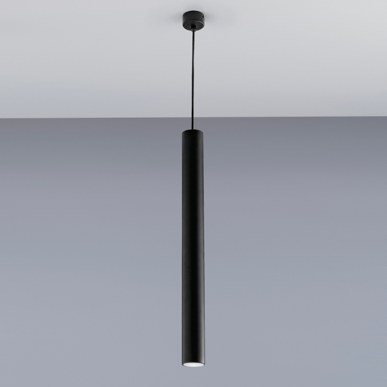 SOSPENSIONE FLUKE TONDA NERA 1XGU10 5,5X5,5X60CM [2]