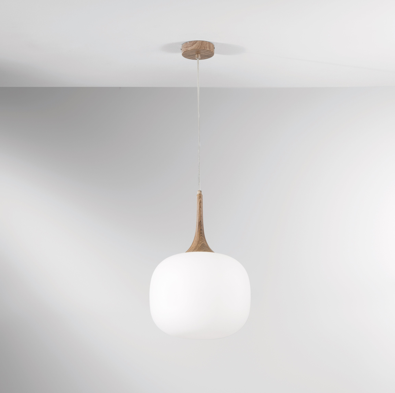 SOSPENSIONE JAIPUR BIANCA/LEGNO 1XE27 30X30X150CM [2]