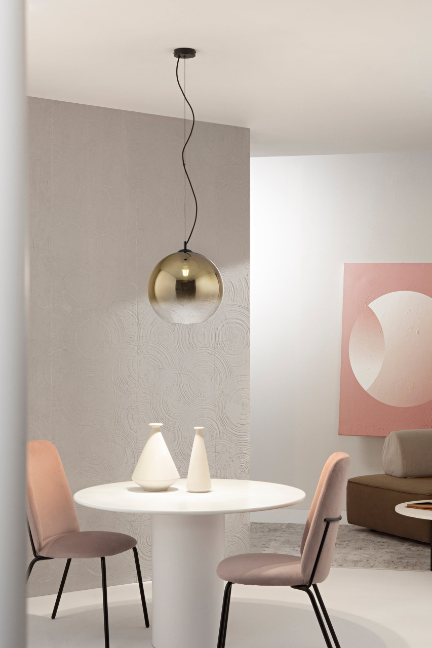 SOSPENSIONE MARTE ORO IN VETRO 1XE27 40X120CM [3]