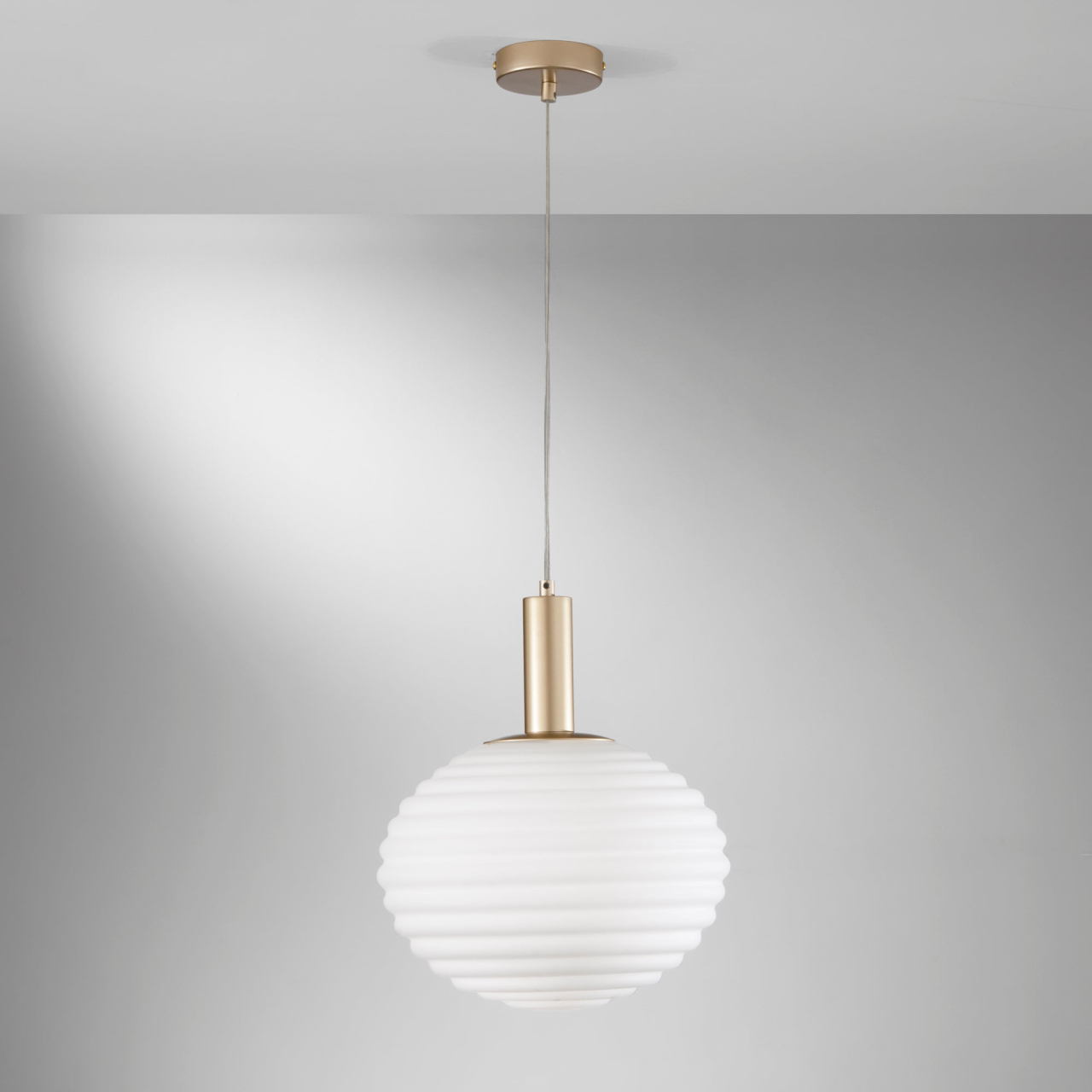 SOSPENSIONE RIPPLE ORO 1XE27 32X32X150CM [2]