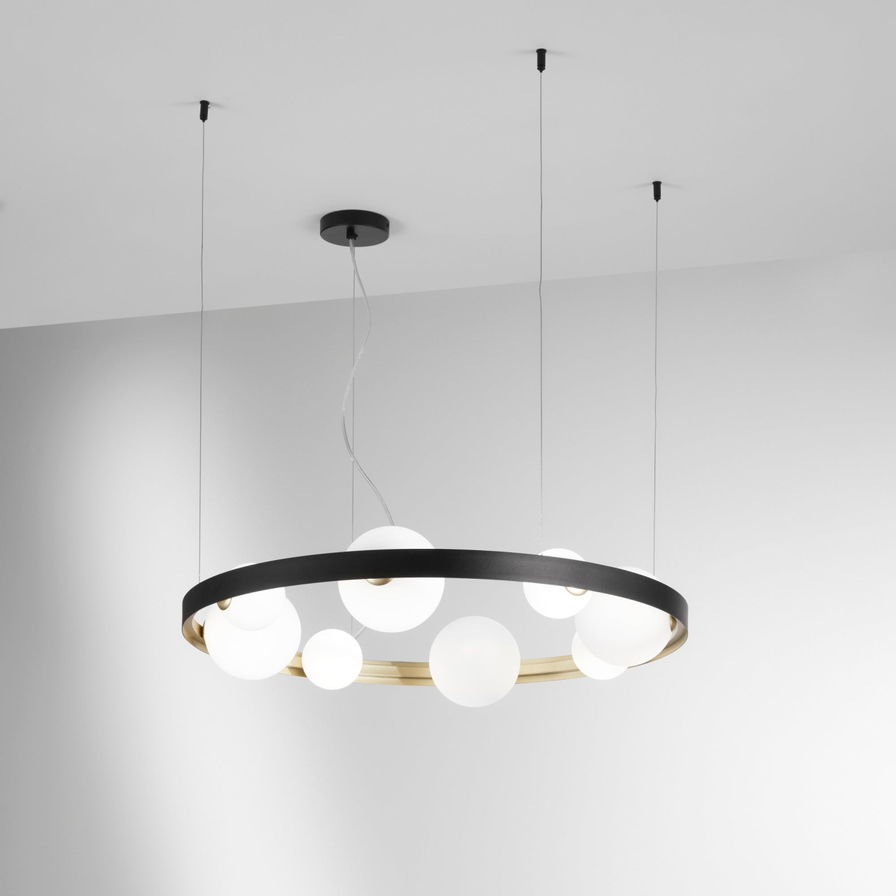 SOSPENSIONE SONETTO NERA/ORO 8XG9 76X12X150CM [2]