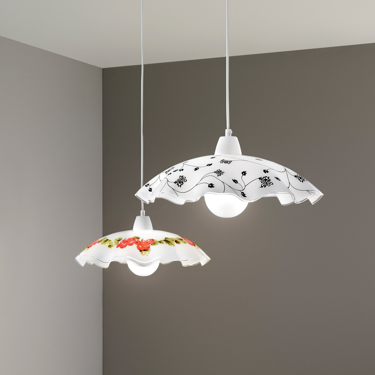 SOSPENSIONE VICTORIA BIANCA 1XE27 42X42X120CM [2]