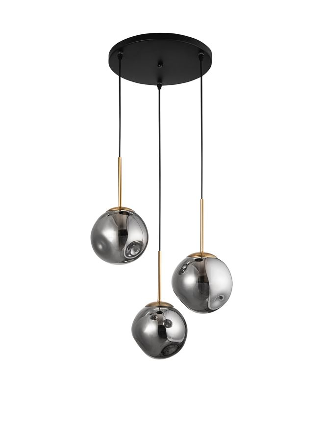 SPADA suspensie SP3  - 9426753 -Gold Metal & Chrome Glass Black PVC Wire [2]