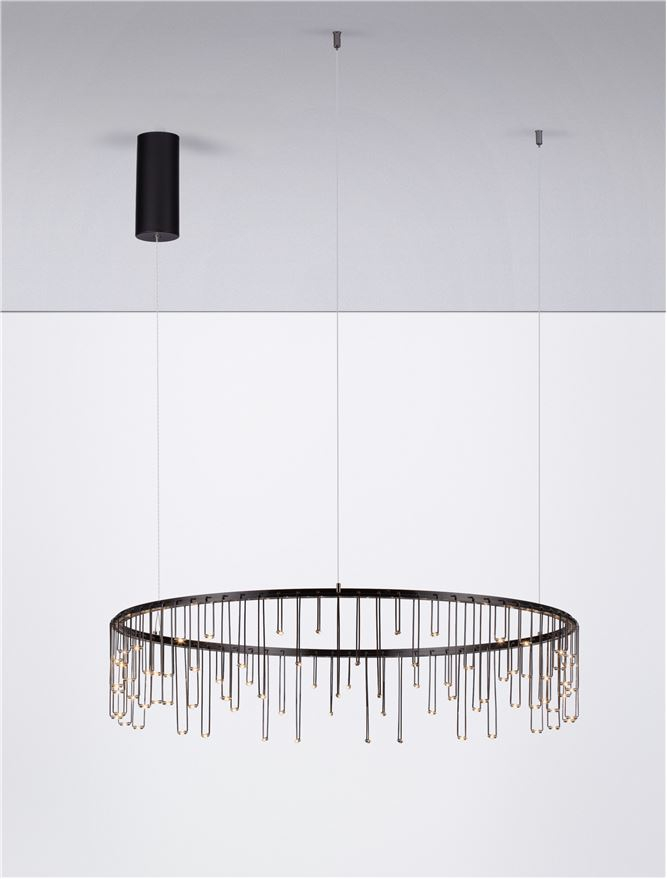 Stellar Suspensie diam 80 cm - negru - suspensie LED moderna [4]