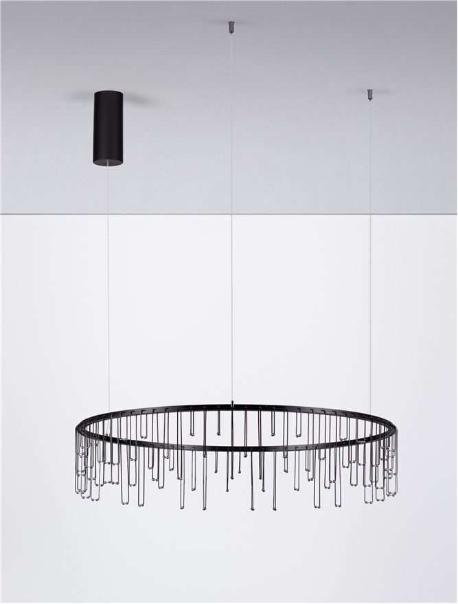 Stellar Suspensie diam 80 cm - negru - suspensie LED moderna [3]