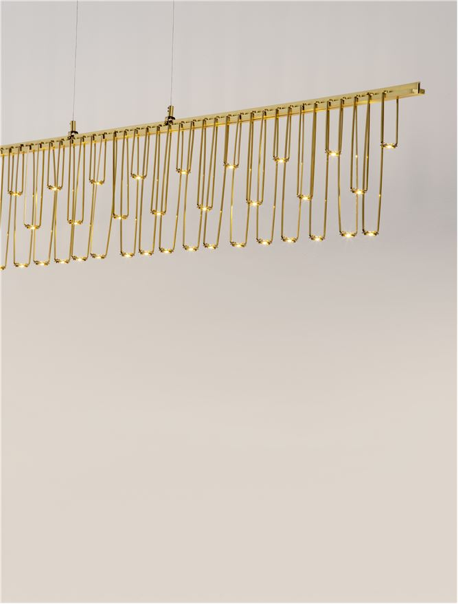 Stellar Suspensie LINIAR 120 cm - Matt Brass Gold & Copper Metal [5]