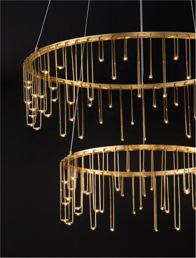 Stellar Suspensie diam 165+45 cm - Matt Brass Gold Copper [7]
