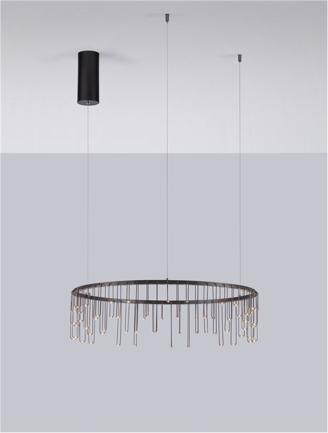 Stellar Suspensie diam 65 cm - Black Chrome Copper [4]