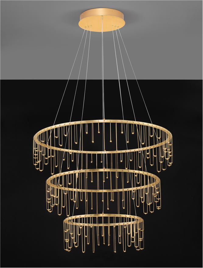 Stellar Suspensie diam 80+65+45 cm Matt Brass Gold Copper [3]