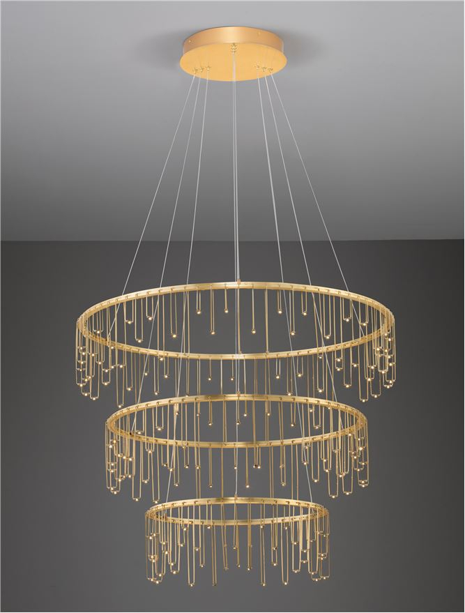 Stellar Suspensie diam 80+65+45 cm Matt Brass Gold Copper [2]