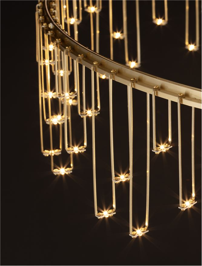 Stellar Suspensie diam 80 cm - Matt Brass Gold Copper- suspensie LED moderna [8]