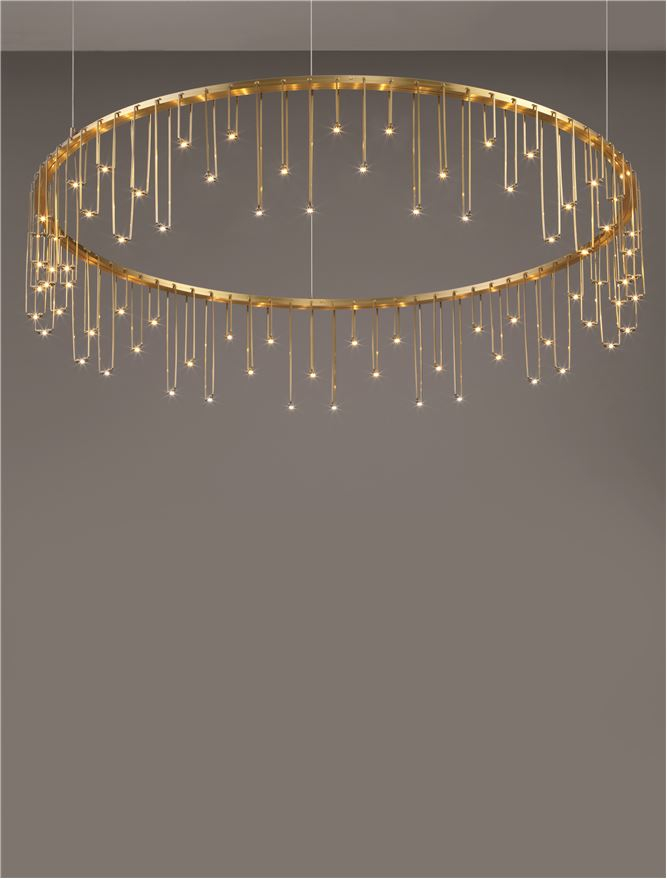 Stellar Suspensie diam 80 cm - Matt Brass Gold Copper- suspensie LED moderna [4]