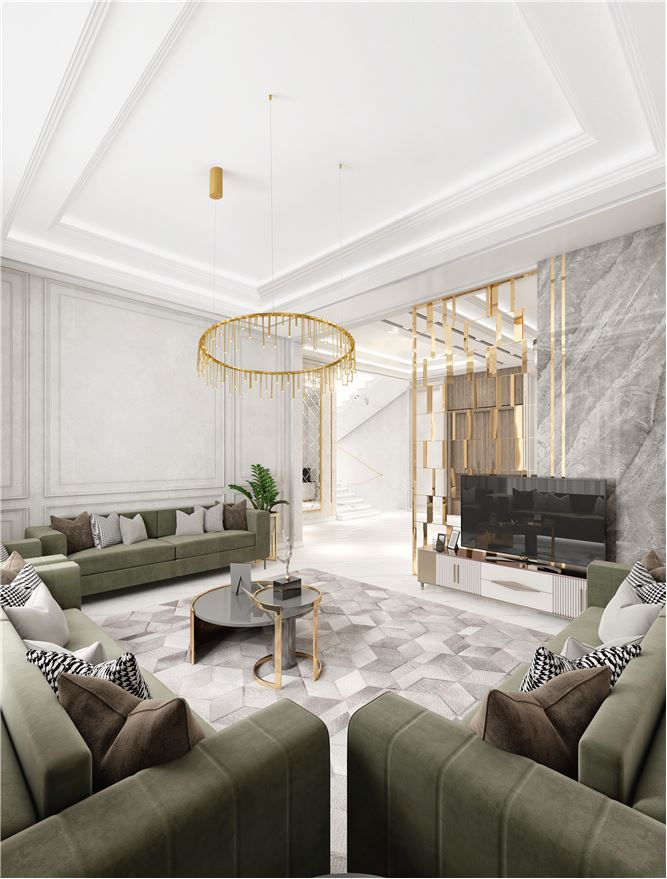 Stellar Suspensie diam 80 cm - Matt Brass Gold Copper- suspensie LED moderna [1]