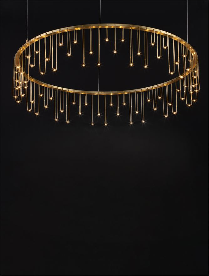 Stellar Suspensie diam 80 cm - Matt Brass Gold Copper- suspensie LED moderna [6]