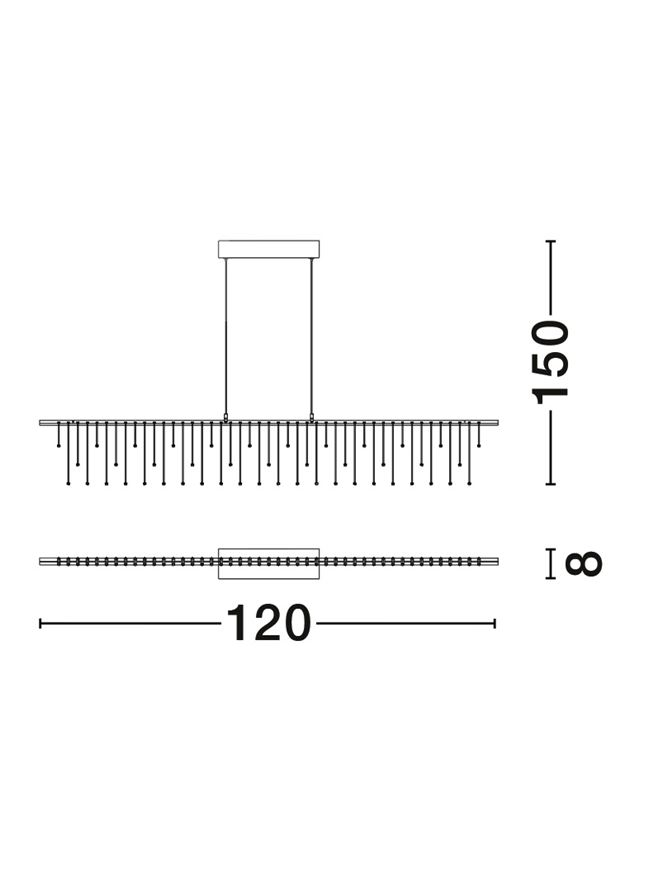 Stellar Suspensie LINIAR 120 cm - Black Chrome Metal [5]