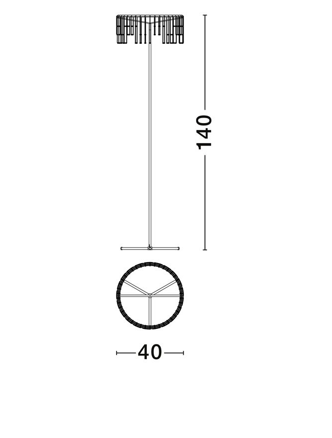 Stellar Lampadar Touch Dimmable Gold Copper Metal [5]