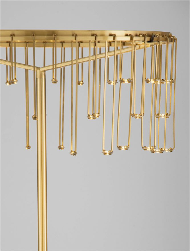 Stellar Lampadar Touch Dimmable Gold Copper Metal [4]