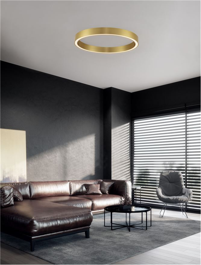 Sting PL 80 Bronze Aluminium & Acrylic - plafoniera moderna LED 3000K [1]