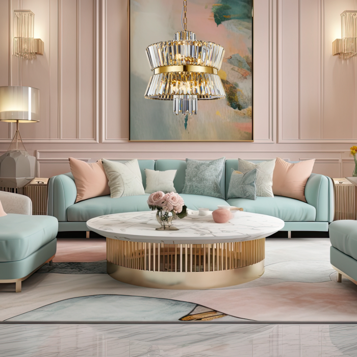 Suspensie Cristal Aurelia GOLD12xE14 - ML0405 [3]