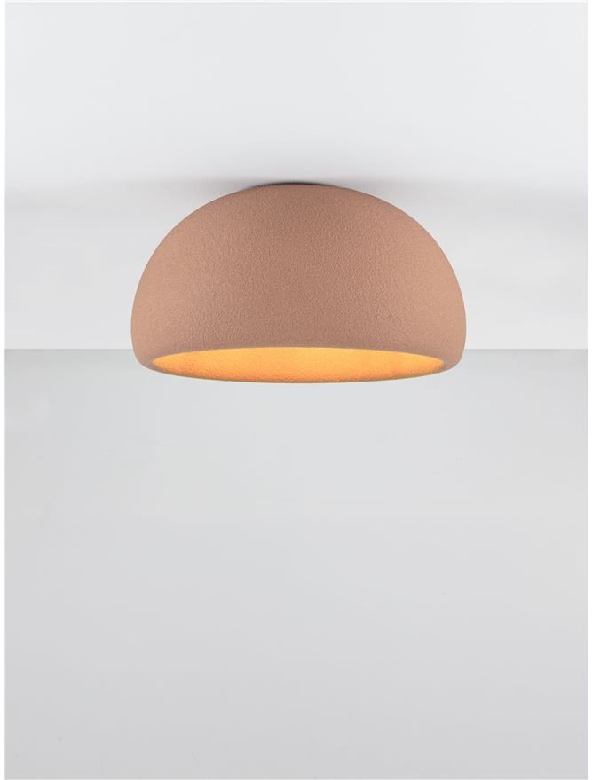 Plafoniera DAVO D50 - Stone Red Polyurethane & Resin [4]