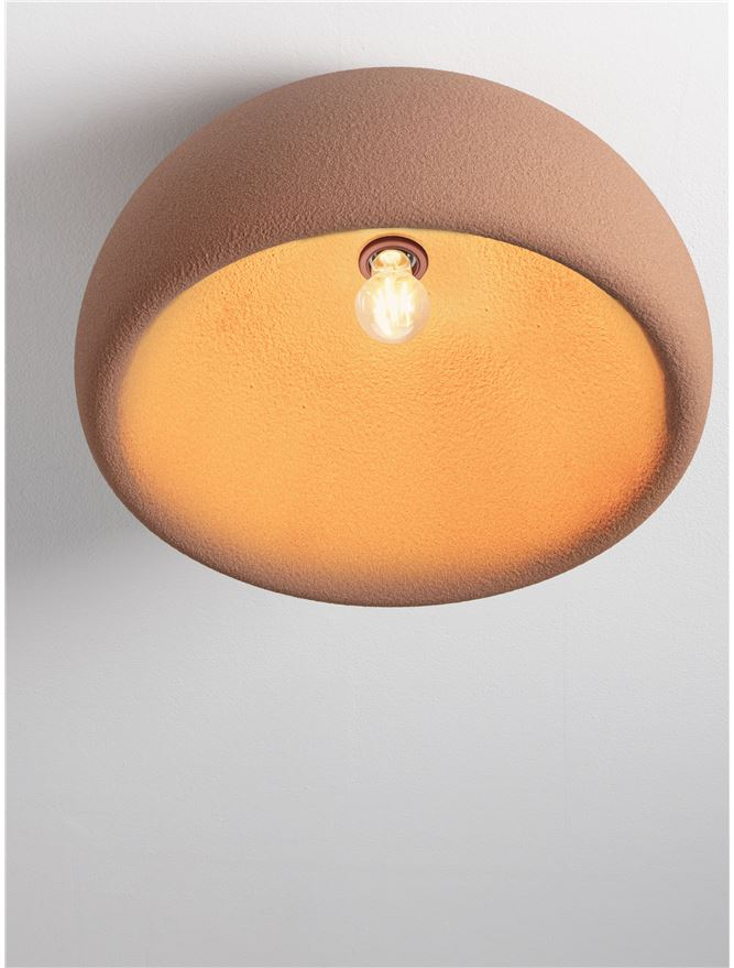 Plafoniera DAVO D50 - Stone Red Polyurethane & Resin [6]