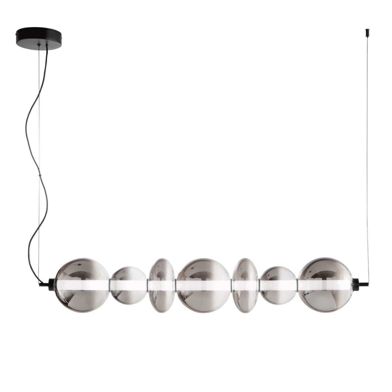SUSPENSIE LED KEMET NEAGRĂ 40W 4000LM 3000K 17X241CM [2]