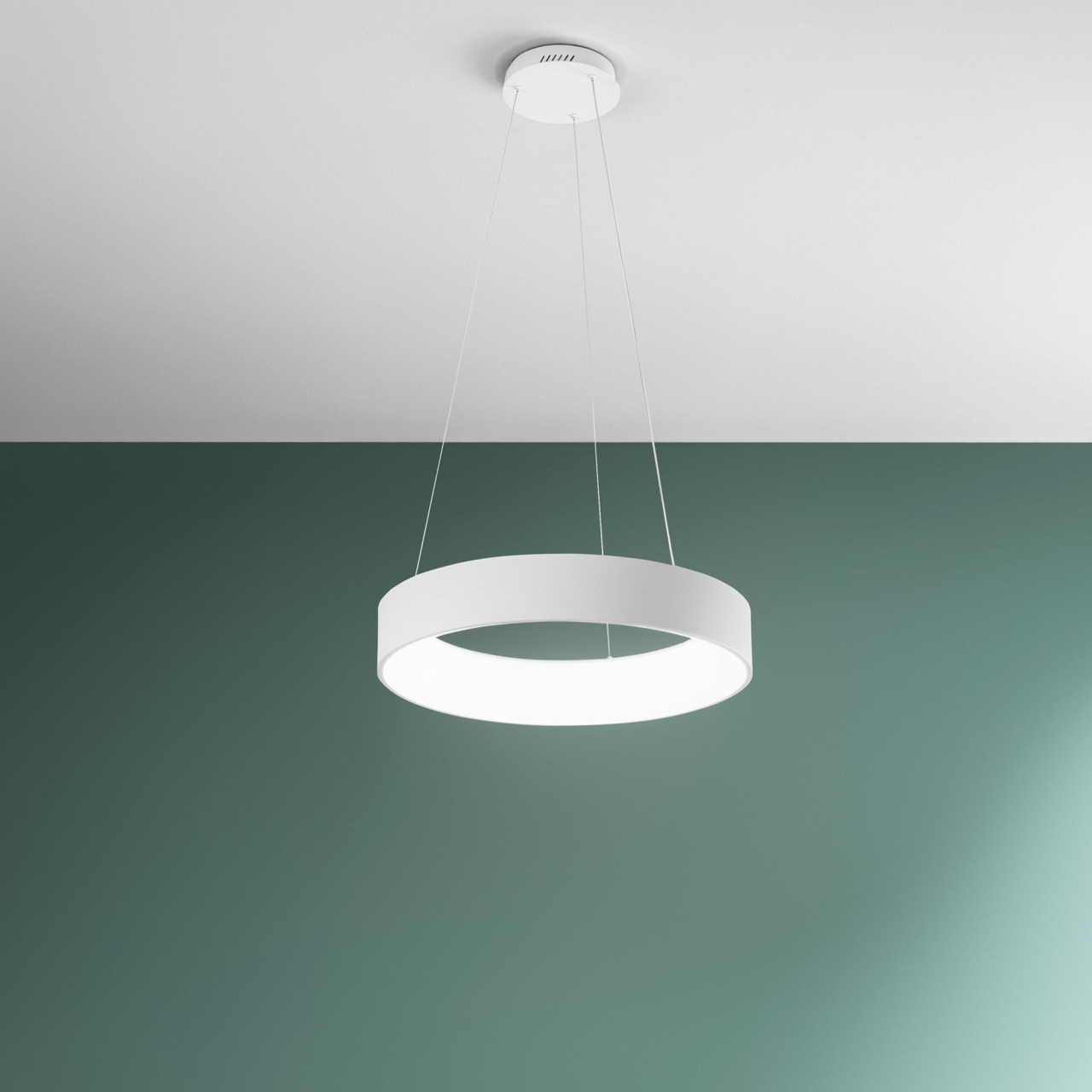 SOSPENSIONE LED NOAH BIANCA 60W 8000LM CCT 60X10X150CM [5]