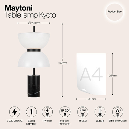 Table lamp Kyoto MOD178TL-L11B3K - veioza moderna Maytoni [5]