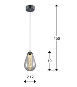 Suspensie moderna Taccia 394318 LAMP 1L. LED Ø12 - Schuller [3]