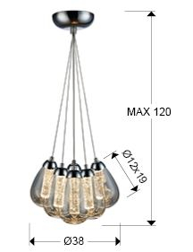 Suspensie moderna Taccia 394647 LAMP 6L LED Ø38 - Schuller [2]