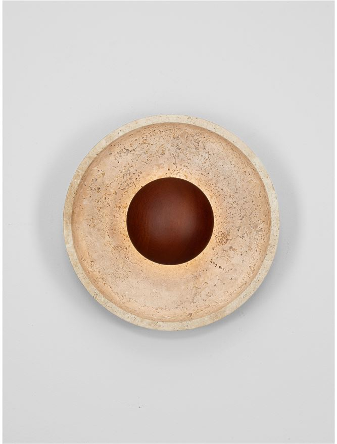 Tavo AP1 - Yellow Travertine & Wood Aplica [4]