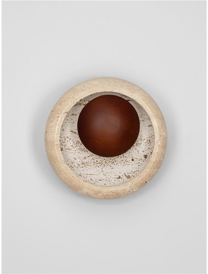 Tavo - Yellow Travertine & Wood Aplica [3]