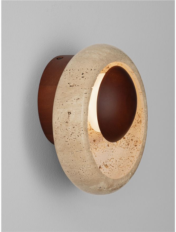 Tavo - Yellow Travertine & Wood Aplica [6]