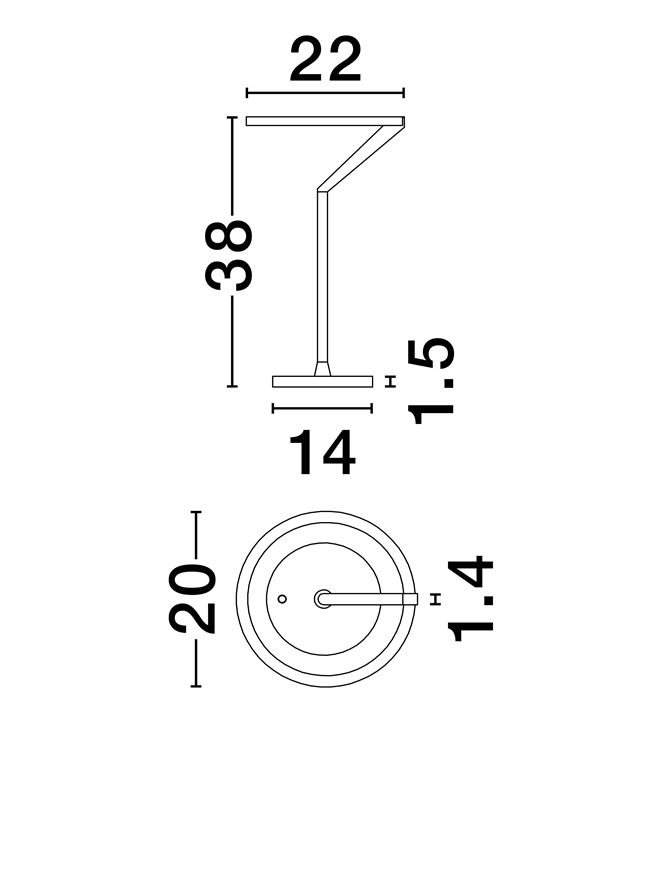 TILIA veioza - Touch Dimmable Sandy Black Aluminium [2]