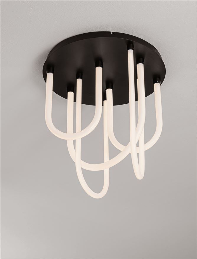 TOPAZ PL50 - plafoniera moderna LED Matt Black AluminiumSteel & Acrylic [3]