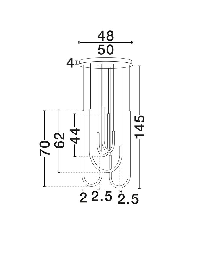 TOPAZ SP50 - plafoniera moderna LED Matt Black AluminiumSteel & Acrylic [4]