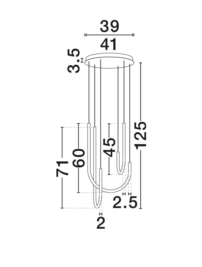 TOPAZ SP41 - suspensie moderna LED Matt Black AluminiumSteel & Acrylic [4]