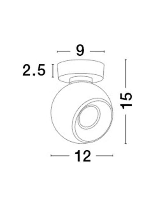 TORE plafoniera - 665001 - Matt White Aluminium [3]